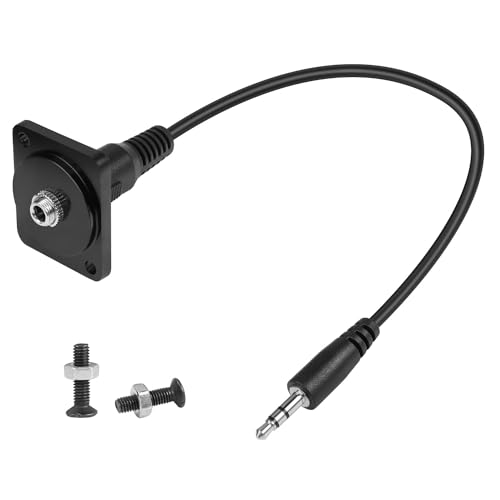 QIANRENON TRS 3,5mm Panel Montage Audio Adapter 3,5mm TRS Stecker auf Buchse Kurzes Kabel Montage Anschluss TRS 1/8 Stereo Kopfhörer Einbau buchsen, für 3,5mm Audio Port Verlängerung, 20cm/7,9in von QIANRENON