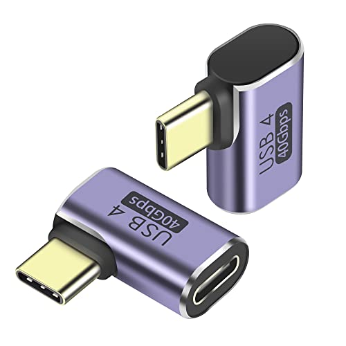 QIANRENON USB C 90° Winkeladapter USB 4.0 Type C Buchse auf Stecker rechtwinkliger Kupplungsstecker 40 Gbit/s Datenübertragung Laden Type C OTG für Laptop Tablet Handy, 2 Stück QIANRENON USB C 90° Winkeladapter USB 4.0 Type C Buchse auf Stecker rechtwinkliger Kupplungsstecker 40 Gbit/s Datenübertragung Laden Type C OTG für Laptop Tablet Handy, 2 Stück von QIANRENON