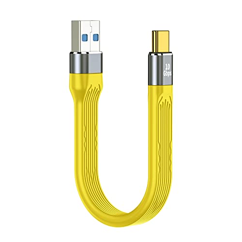 QIANRENON USB C auf USB 3.1 Kurzes Kabel 10 Gbps Type C Stecker auf USB 3.1 Stecker Flaches Flexibles Kabel USB 3.2 Gen 2 Datenkabel 100 W PD Schnelles Laden,für Smartphone Tablet,Gelb, 13 cm/5.1in QIANRENON USB C auf USB 3.1 Kurzes Kabel 10 Gbps Type C Stecker auf USB 3.1 Stecker Flaches Flexibles Kabel USB 3.2 Gen 2 Datenkabel 100 W PD Schnelles Laden,für Smartphone Tablet,Gelb, 13 cm/5.1in von QIANRENON