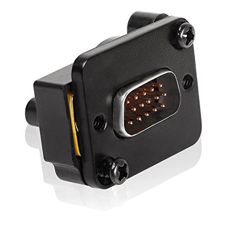 QIANRENON VGA-Stecker auf Stecker, 15-polig, Panel-Mount, Gerader Anschluss, 1080P Video-Übertragung, für Desktop und Projektor von QIANRENON