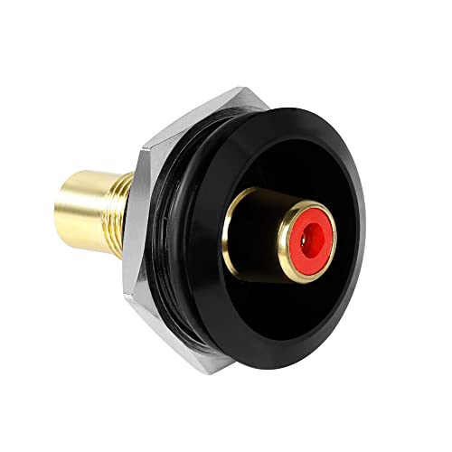 QIANRENON Vergoldet RCA Eingebettet Gewinde Runder Adapter, RCA Buchse auf Buchse Panel Montage AV Anschluss, für S/PDIF, TV, Subwoofer, Phono, Lautsprecher, Verstärker, Rot QIANRENON Vergoldet RCA Eingebettet Gewinde Runder Adapter, RCA Buchse auf Buchse Panel Montage AV Anschluss, für S/PDIF, TV, Subwoofer, Phono, Lautsprecher, Verstärker, Rot von QIANRENON