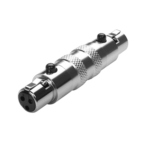 QIANRENON Vergoldete 3Pin Mini XLR Mikrofon Verlängerer Anschluss 3Pin Mini XLR Buchse auf Mini XLR Buchse Symmetrischer Extender Adapter, für Drahtloses Ansteck Mikrofon DJ Headset QIANRENON Vergoldete 3Pin Mini XLR Mikrofon Verlängerer Anschluss 3Pin Mini XLR Buchse auf Mini XLR Buchse Symmetrischer Extender Adapter, für Drahtloses Ansteck Mikrofon DJ Headset von QIANRENON