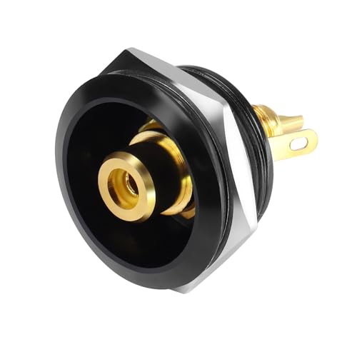 QIANRENON Vergoldete RCA Gewinde Befestigung Löten Adapter RCA Buchse Panel Montage Löt AV Anschluss RCA Komponenten Audio Lötbuchsen, für Audio Phono Lautsprecher Grammophon S/PDIF, (Gelb) von QIANRENON
