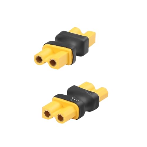 QIANRENON Vergoldete XT30 Flugmodellbau Stromversorgungen Anschluss Koppler 15A XT30 Buchse auf XT30 Buchse Li Batterie Erweiterung Adapter, für Außenstromversorgung RC Boot Auto Modelle, 2Pcs von QIANRENON