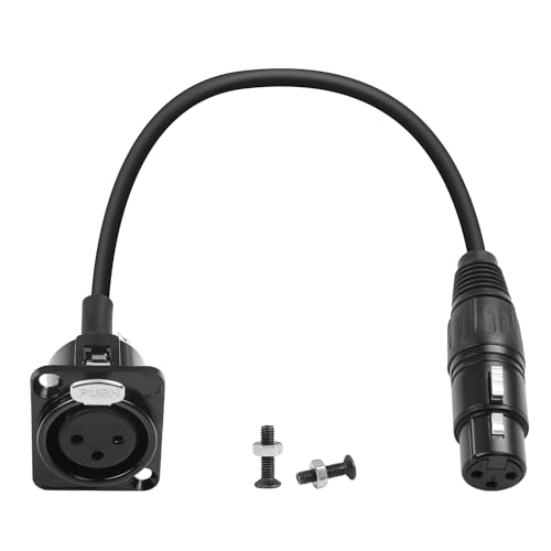 QIANRENON XLR Feste Montage Kurzer Kabel Adapter Audio Buchse 3Pin XLR Buchse auf Buchse Panel Montage Kabel Mik Anschluss XLR Durchführung Bulkhead Einbau Extender, für Lautsprecher Mixer, 35cm QIANRENON XLR Feste Montage Kurzer Kabel Adapter Audio Buchse 3Pin XLR Buchse auf Buchse Panel Montage Kabel Mik Anschluss XLR Durchführung Bulkhead Einbau Extender, für Lautsprecher Mixer, 35cm von QIANRENON