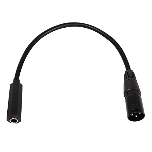 QIANRENON XLR-Stecker auf 1/4 Zoll Buchse Balance Kabel Adapter TRS 6,35 mm auf XLR 3 Pin Mono Audio Connect Convert Verbindungskabel 36 cm von QIANRENON