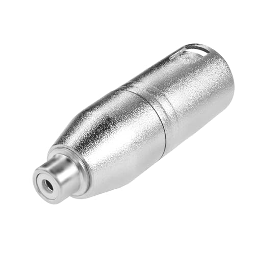 QIANRENON XLR Stecker auf RCA Buchse Audio Konverter Adapter 3Pin XLR auf RCA Unsymmetrischer Mikrofon Anschluss XLR auf RCA Konvertierung Stecker, für Mikrofon Verstärker Lautsprecher von QIANRENON