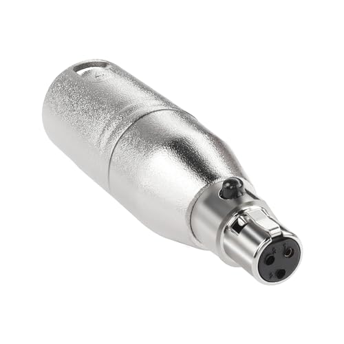 QIANRENON XLR auf Mini XLR Audio Adapter 3Pin XLR Stecker auf 3Pin Mini XLR Buchse Symmetrischer Kopfhörer Mikrofon Anschluss XLR auf Mini XLR Konverter stecker, für Kamera Camcorder Lautsprecher von QIANRENON