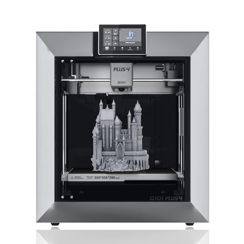 QIDI PLUS4 3D-Drucker, Max 600mm/s Hochgeschwindigkeitsdruck, 65℃ Kammerwärme, vollautomatische Nivellierung, 370°C Direktextruder mit integrierter Düse, unterstützt PPS-CF Filamente, 305*305*280mm von QIDI TECH