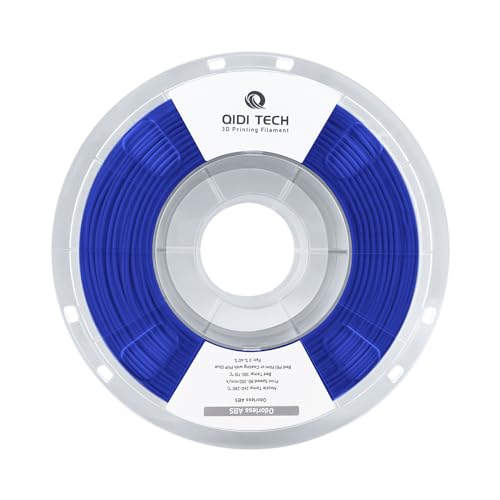QIDI TECH Geruchloses ABS Filament 1.75mm, 3D Drucker Filament, 1 KG Spule (2.2lbs), 3D Druck Filament für die meisten FDM 3D Drucker, Blau von QIDI TECH