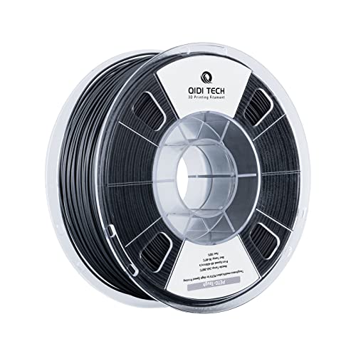 QIDI TECH PETG-Tough 3D Drucker Filament, Zähigkeit PETG Filament 1.75mm, 3D Druck Filament 1kg Spule (2.2lbs), Geeignet für Hochgeschwindigkeitsdruck, Passen die meisten FDM 3D Drucker, Schwarz von QIDI TECH