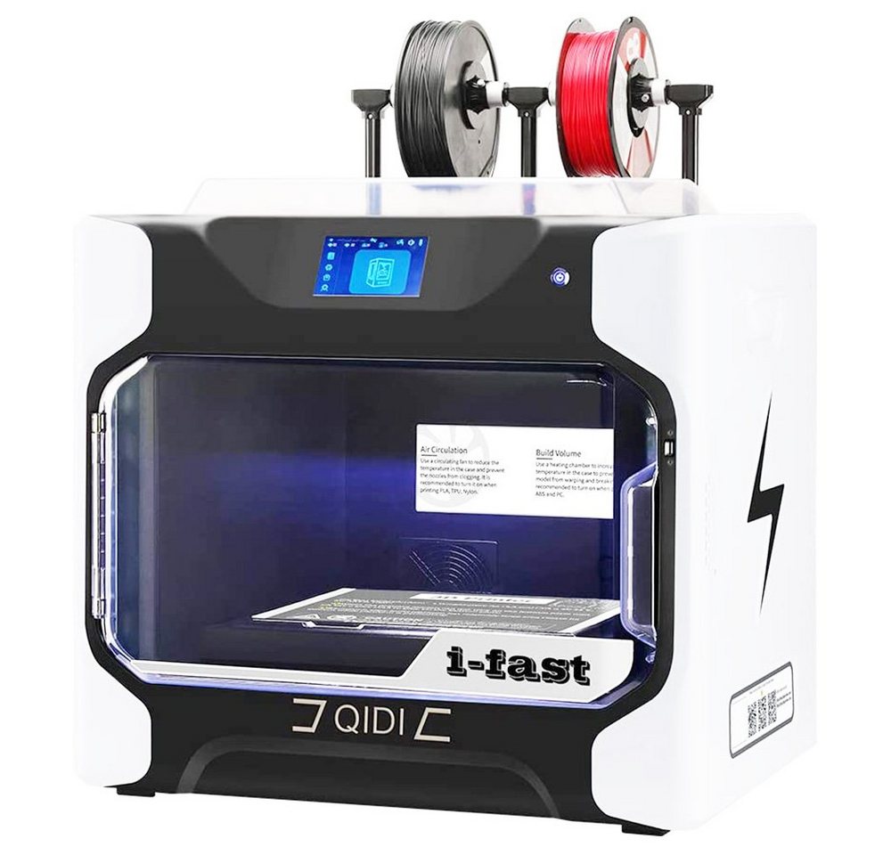 QIDI 3D-Drucker TECH i Fast, Industrietaugliche Struktur, Doppelextruder für schnellen Druck von QIDI