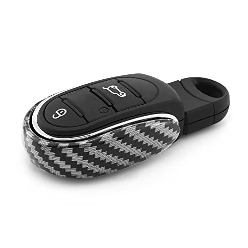 QIDIAN für Mini Cooper JCW F54 F55 F56 F57 F60 Countryman Schlüsselschale Schlüsselanhänger Gehäuseabdeckung Kettenseil Schlüsselbund Schlankes Design (Carbon Fiber) von QIDIAN