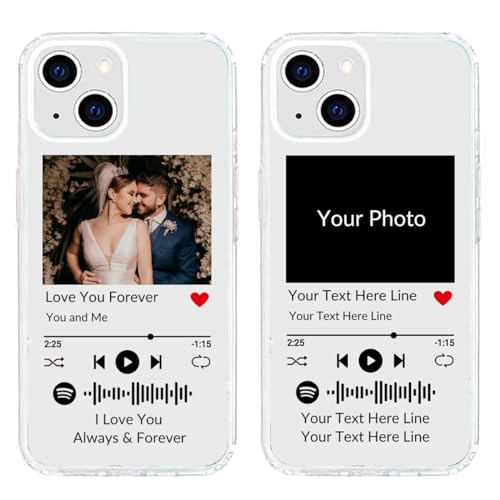 Benutzerdefinierte klare Handyhülle im Musikstil, kompatibel mit Apple iPhone 15 Plus, personalisierte, scannbare Code-Handyhülle mit Ihrem Foto und Ihren Texten Benutzerdefinierte klare Handyhülle im Musikstil, kompatibel mit Apple iPhone 15 Plus, personalisierte, scannbare Code-Handyhülle mit Ihrem Foto und Ihren Texten von QIHENGPLUS