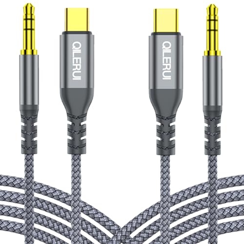 QILERUI USB C Klinke Aux Kabel, USB-C auf Aux Kabel USB C Auto auf Klinke Kabel 3.5mm Kompatibel mit iPhone 15/15Pro, iPad Pro, Galaxy S24/S23/S22/S21/Note10,Xiaomi,Pixel 7 Pro1.2m/4 feet 2Pack QILERUI USB C Klinke Aux Kabel, USB-C auf Aux Kabel USB C Auto auf Klinke Kabel 3.5mm Kompatibel mit iPhone 15/15Pro, iPad Pro, Galaxy S24/S23/S22/S21/Note10,Xiaomi,Pixel 7 Pro1.2m/4 feet 2Pack von QILERUI