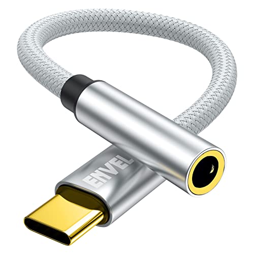 USB C auf 3,5mm Kopfhörer anschluss-Adapter Typ C auf 3,5mm Audio Stereo DAC Chip Kabel kompatibel mit iPhone 15 Pro Max/15 Pro/15 Plus Samsung S23 S22 Huawei P50 P40 Mate50 Pixel 7 6 OnePlus 9 8T von QILERUI