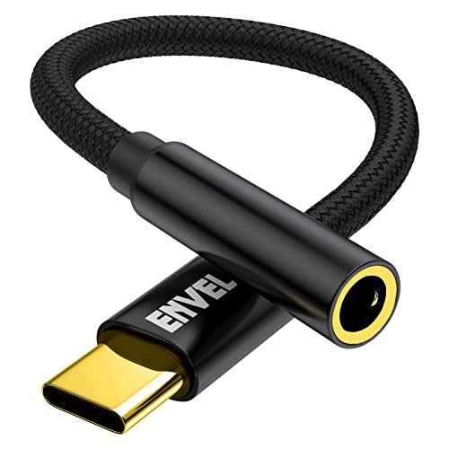 USB C zu 3,5-mm Kopfhörer Adapter, USB C Kopfhörer Adapter Stereo Audio Kabel kompatibel mit iPhone 15 Pro Max/15 Pro/15 Plus Samsung Galaxy S23 S22 S21 Huawei P50 Mate 50 Pixel 7 6 Schwarz von QILERUI