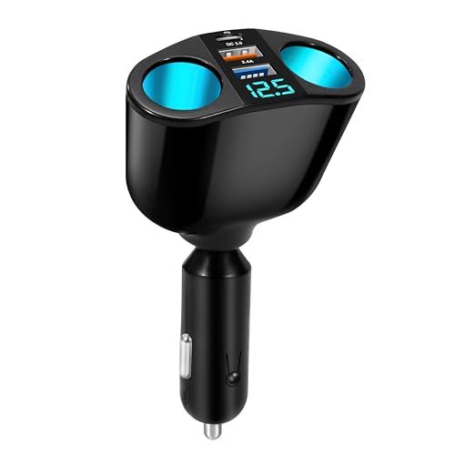 Auto Ladegerät Zigarettenanzünder Verteiler mit LED Voltmeter Dual USB QC3.0 + 20W PD Port Typ C für Handy Tablet Dash Kamera Auto Ladegerät Zigarettenanzünder Verteiler mit LED Voltmeter Dual USB QC3.0 + 20W PD Port Typ C für Handy Tablet Dash Kamera von QIMEI-SHOP