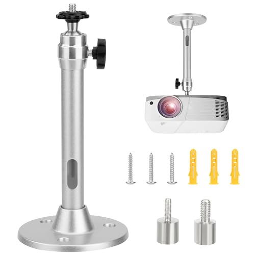 QIMEI-SHOP Mini Projektor Halterung Deckenhalterung Mini Beamer Halterung Traglast 5 KG Aluminium für Die Meisten Mini-Projektoren 18 x 8,8 cm von QIMEI-SHOP