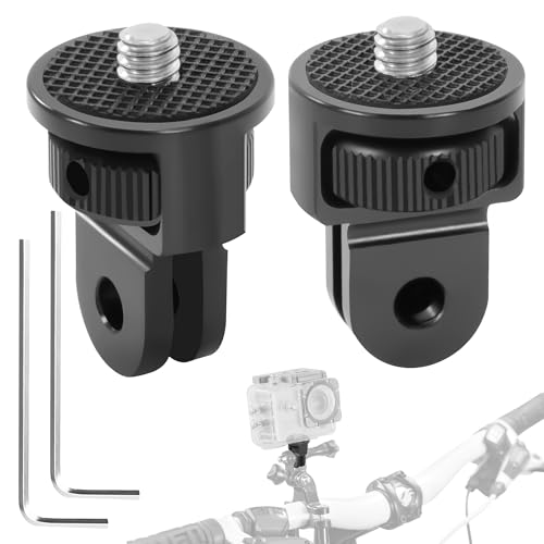 Stativ Adapter Kompatibel mit Gopro 1/4 Zoll Kamera Halterung Adapter 360 Grad Drehbar Aluminium Stativgewinde Adapter für Insta360 Xiaomi Aktion Kamaras von QIMEI-SHOP