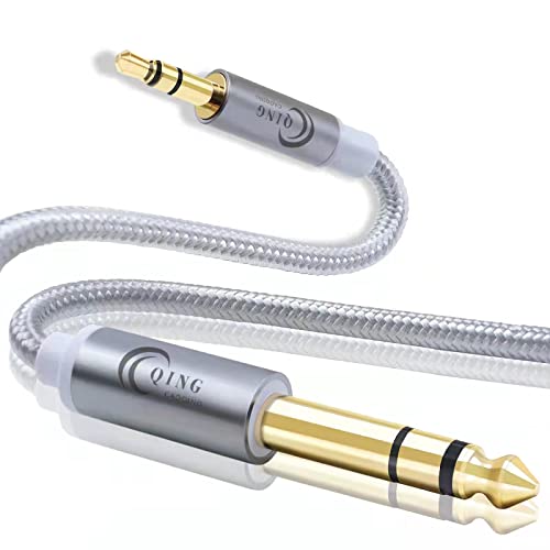 3.5mm Klinke auf 6.35mm Klinke Kabel 3m, QING CAOQING Aux Adapter Stereo Audio Kabel Digital Interface Instrument Kabel von QING CAOQING