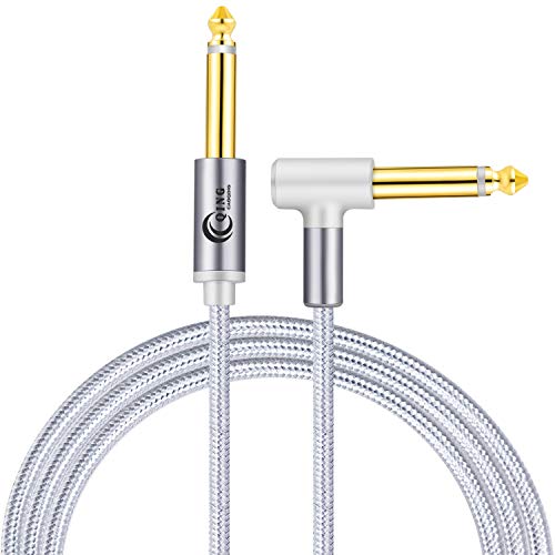 6.35mm Gitarrenkabel 3M, QING CAOQING 1/4 Abgewinkelte Stecker Profesionell Audio instrumentenkabel von QING CAOQING