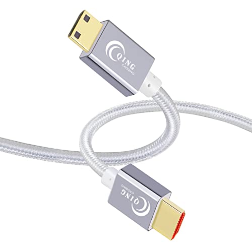 Mini-HDMI auf Kabel 5m, QING CAOQING Hochgeschwindigkeits Mini HDMI Kabel 4K60Hz,3D,HDR,ARC von QING CAOQING