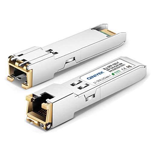 [Pack of 1] 1.25/2.5/5/10G SFP+ auf RJ45 Transceiver, Kupfer SFP+ Modul, Cat.6a/7, bis zu 30m, für Cisco SFP-10G-T-S, MikroTik S+RJ10, Ubiquiti UF-RJ45-10 g. Netgear AXM765, Netgear, TP-Link, Fortinet von QINIYEK