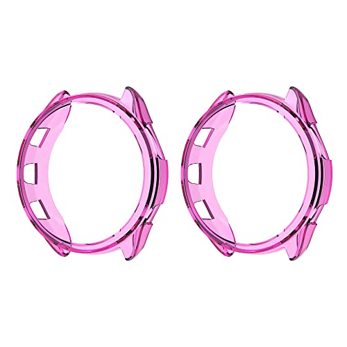 QINOUK Hülle für Garmin Forerunner 965, [2-Pack] [Anti-Sturz] Weiches TPU Teilweise Schutzhülle, Dünnes Hülle für Garmin Forerunner 965-Lila von QINOUK