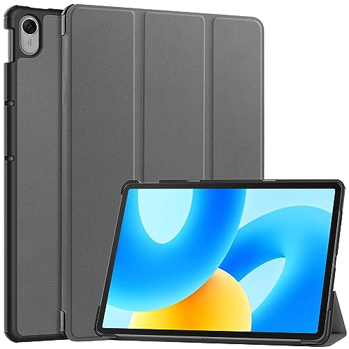 QINOUK Hülle für Huawei MatePad 11.5, [Standfunktion] Ultradünne Smart Cover mit Auto Sleep Wake, PU und PC Anti-Kratz-Schutzhülle, für Huawei MatePad 11.5-Grau von QINOUK