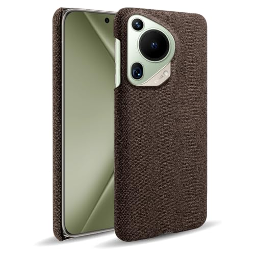 QINOUK Hülle für Huawei Pura 70 Ultra, [Anti-Fingerabdruck] Ultra Dünne Anti-Kratzer Schutzhülle, Stoff Textur Komfortable Wärme, für Huawei Pura 70 Ultra-Braun von QINOUK