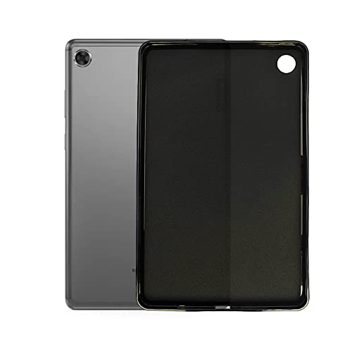 QINOUK Hülle für Lenovo Tab M8 (4. Gen) TB-300FU, [Stoßfest] Ultradünne Rückenschale Anti-Rutsch, Weiche TPU Schutzhülle-Schwarz von QINOUK
