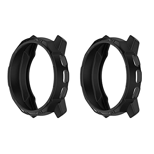 QINOUK Hülle für SUUNTO 9 Peak Pro/9 Peak, [2-Pack] [Anti-Sturz] Weiches TPU Teilweise Schutzhülle, Dünnes Hülle für Suunto 9 Peak Pro-Schwarz von QINOUK
