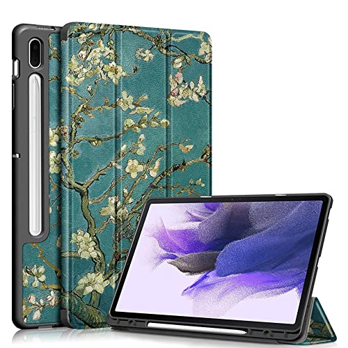 QINOUK Hülle für Samsung Galaxy Tab S9 Ultra, [Standfunktion] Ultradünne Smart Cover mit Auto Sleep Wake, PU und PC Anti-Kratz-Schutzhülle, für Samsung Galaxy Tab S9 Ultra-1 von QINOUK
