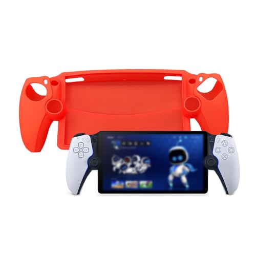 QINOUK Hülle für Sony Playstation Portal, Anti-Kratzer und Stoßfest Schutzhülle Weich TPU Case mit vollem Schutz, Kompatibel mit Sony Playstation Portal-Rot von QINOUK