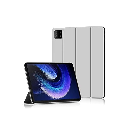 QINOUK Hülle für Xiaomi Pad 6 Max, [Standfunktion] TPU Anti-Kratz-Schutzhülle, Ultradünnes Smart Cover Kickstand Hülle，für Xiaomi Pad 6 Max-Grau von QINOUK