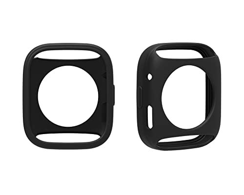 QINOUK Hülle für Xiaomi Redmi Watch 3, [Anti-Sturz] [2 Pack] Weiches Silikon Teilweise Schutz, Dünnes Hülle für Redmi Watch 3-Schwarz von QINOUK