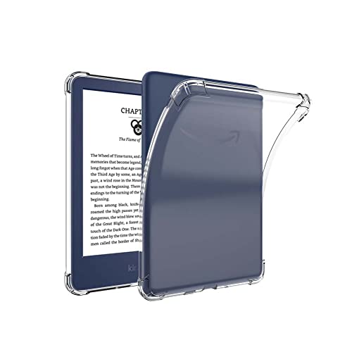 QINOUK Transparente Schutzhülle für Amazon Kindle 2022, [Airbag-Schutz] Ultradünn, HD, transparent, weiches TPU, stoßfest, Schutzhülle für Amazon Kindle 2022 - Transparent von QINOUK