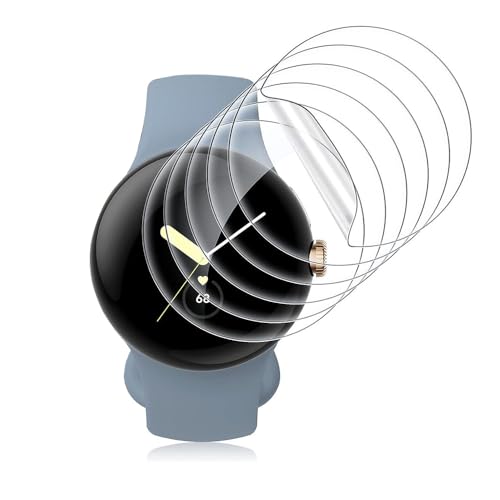 QINOUK für [6 Pack Google Pixel Watch 2 Schutzfolie, HD Ultradünne Folie Flexibler Displayschutz, [Anti-Kratzer] [Blasenfrei] für Google Pixel Watch 2 von QINOUK