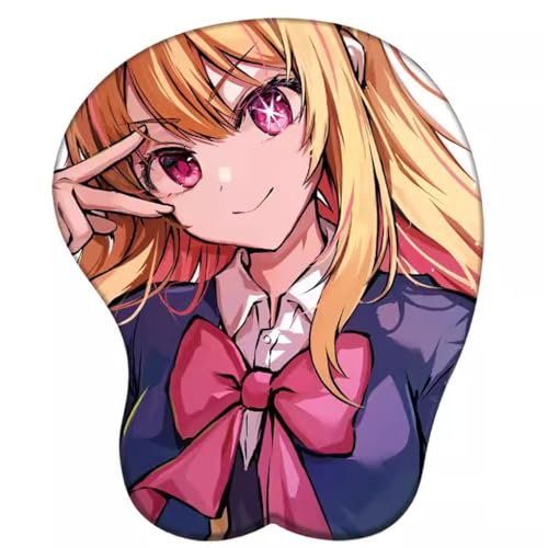 Anime Ruby Hoshino 3D Mauspad mit Handgelenkauflage Gaming Mauspads Rutschfestes Mauspad 3D Mauspads 3D Ergonomisches Mauspad von QINYIER