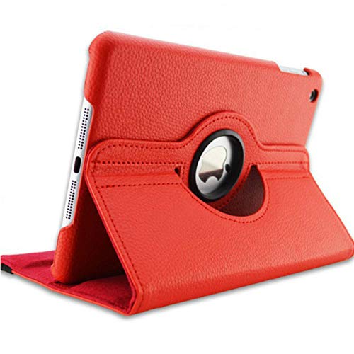 360 Rotation Case für Apple iPad Mini 123 PU Lederständer Smart Case Cover für iPad Mini 1/2/3 Tablet Cases Schutzhülle-Rot von QINYUP