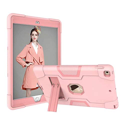 QINYUP 10.2 2019   Tablet Stand Stoßfeste Hochleistungs-Hautschutzgummi-Hybridhülle für neues iPad 7. Generation A2200-Pink von QINYUP