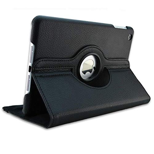 360 Rotation Case für Apple iPad Mini 123 PU Lederständer Smart Case Cover für iPad Mini 1/2/3 Tablet Cases Protective Shell-Black von QINYUP