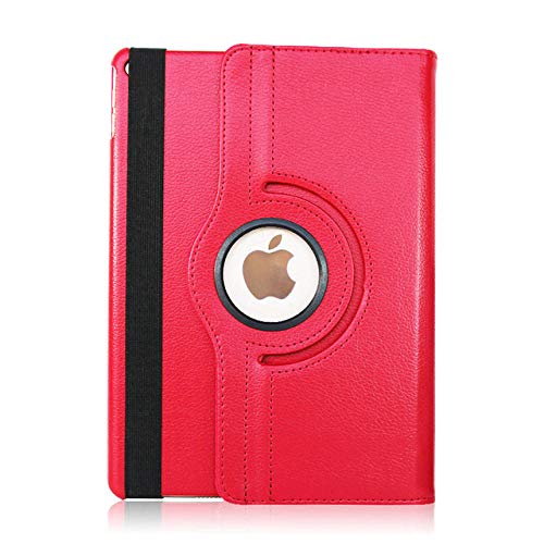 QINYUP Abdeckung für iPad Air Modell A1474 A1475 A1476 Retina-Hülle Auto Sleep Cover für iPad-Hülle Air 2013 Release 360 ​​Grad rotierende Hüllen - für iPad Air Red von QINYUP