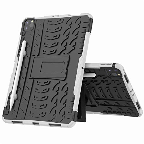 QINYUP Anti-Rutsch-Tablet-Hülle Für Apple IPAD PRO 11 2020 Hybrid Robustes Hartgummi-PC-Ständer-Hülle-Weiß von QINYUP