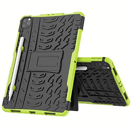 QINYUP Anti-Rutsch-Tablet-Hülle Für Apple IPAD PRO 11 2020 Hybrid Robustes Hartgummi-PC-Ständer-Hülle - grün von QINYUP