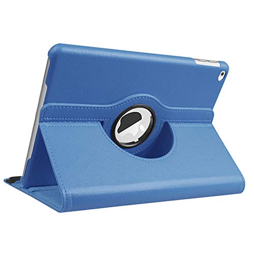 QINYUP Für neues iPad 7. Generation 10.2 2019 Hülle 360 Grad rotierendes PU-Leder Auto Sleep Wake Stand Hülle Für iPad 7. 10,2 Zoll Cover-Sky_Blue von QINYUP