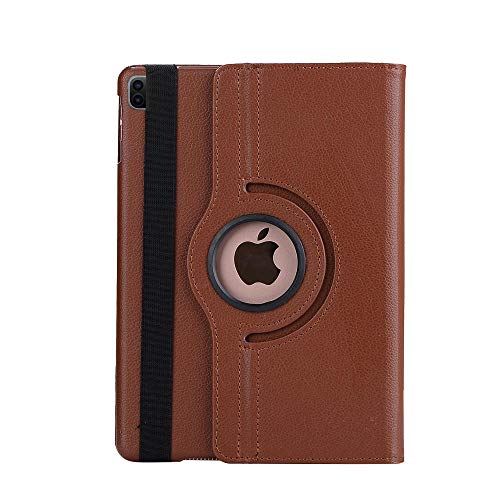 QINYUP Geeignet für iPad Pro 11 Zoll 2020 Schutzhülle 360 ​​rotierende Ledertasche Litschi Muster iPad Pro Shell iPad-Brown Pro 11 Zoll 2020 von QINYUP