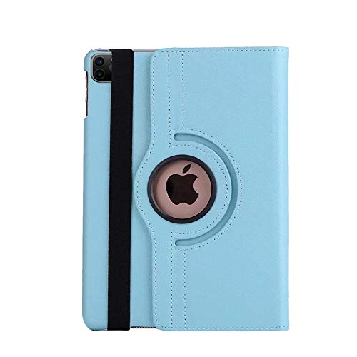 QINYUP Geeignet für iPad Pro 11 Zoll 2020 Schutzhülle 360 ​​rotierende Ledertasche Litschi Muster iPad Pro Shell iPad-Hellblau Pro 11 Zoll 2020 von QINYUP