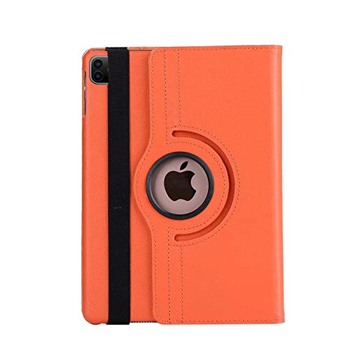 QINYUP Geeignet für iPad Pro 11 Zoll 2020 Schutzhülle 360 ​​rotierende Ledertasche Litschi Muster iPad Pro Shell iPad-Orange Pro 11 Zoll 2020 von QINYUP
